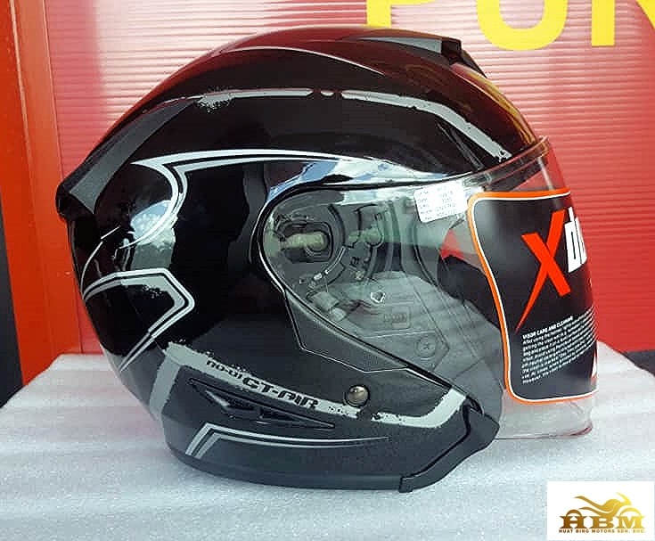 HELMET G515 BLACK SILVER GP AIR XL XDOT Huat Bing Motors